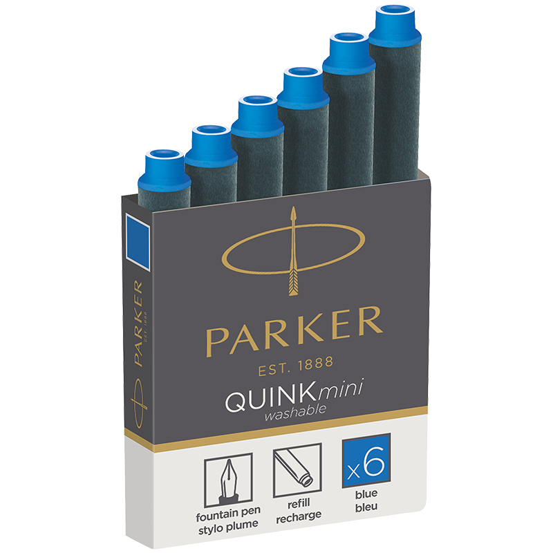 Картриджи чернильные Parker &quot;Cartridge Quink Mini&quot; синие (за шт) , 241790