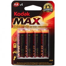 Батарейка Kodak LR06 BL4, алкалиновая, пальчиковая (цена за 1 шт.)