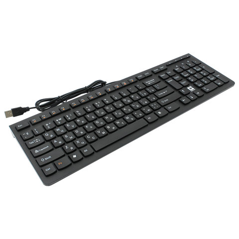 Клавиатура проводная DEFENDER UltraMateSM-530 RU, USB, 104 + 16 допополнительных клавиш, черная, 45530/512864