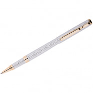 Ручка-роллер Delucci &quot;Celeste&quot;, синяя, 0,6мм, цвет корпуса - серебро/золото, поворот., подар.уп. 202916/CPs_61913