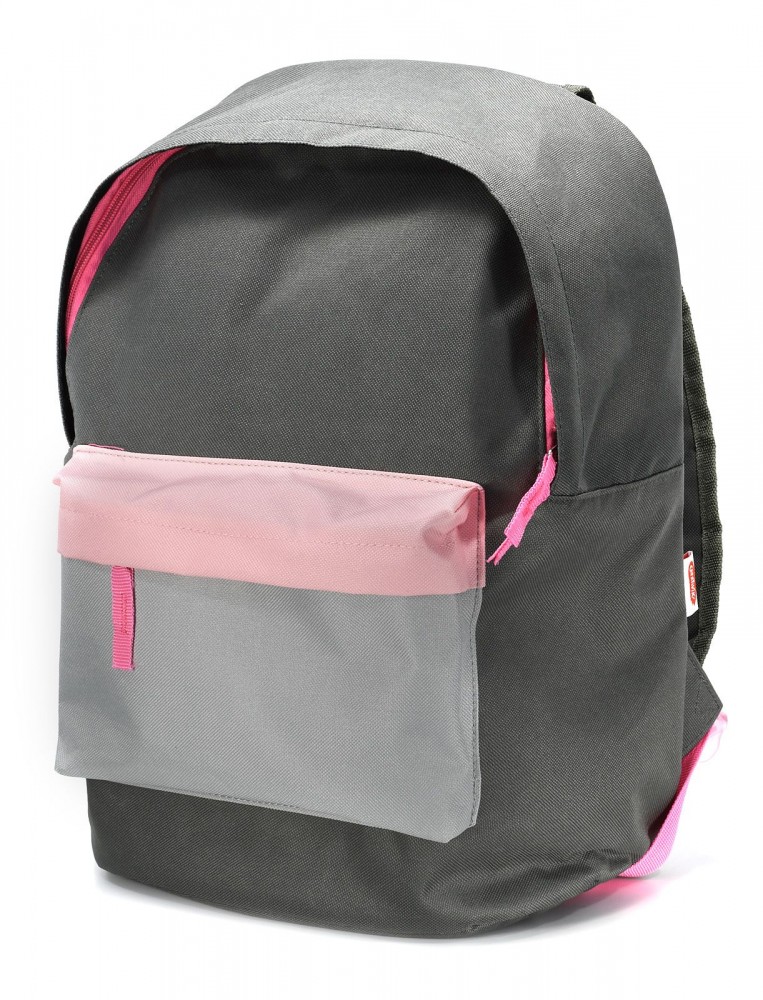 Рюкзак Creativiki STREET BASIC, мягкий каркас, односекционный, 38х28х15 см, 16 л, серо-розовый, женский РЮК38КР-СР 210060