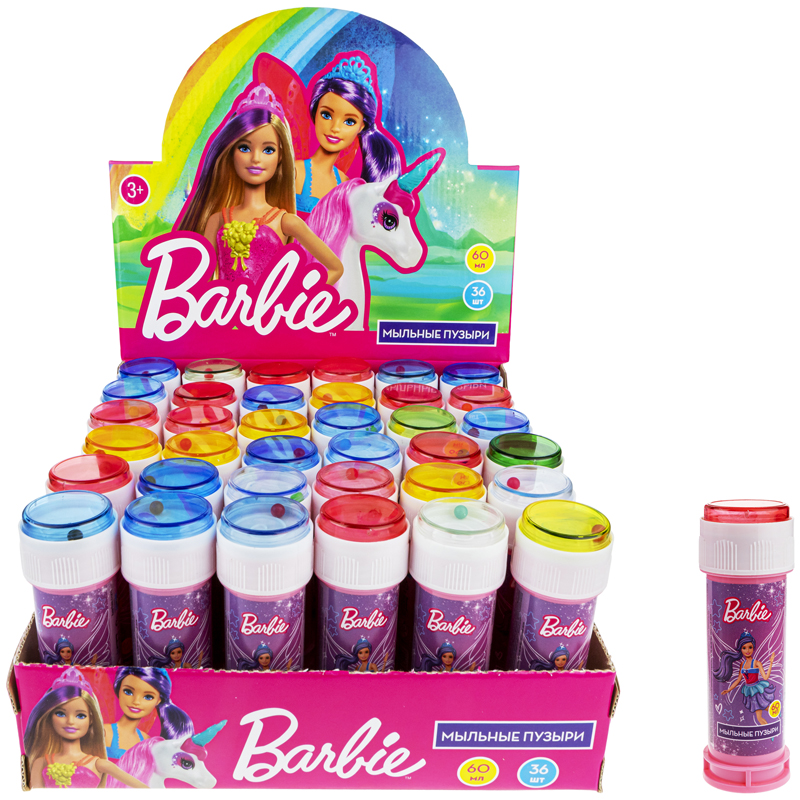 Мыльные пузыри 1toy &quot;Barbie&quot;, 60мл 343564  Т22255