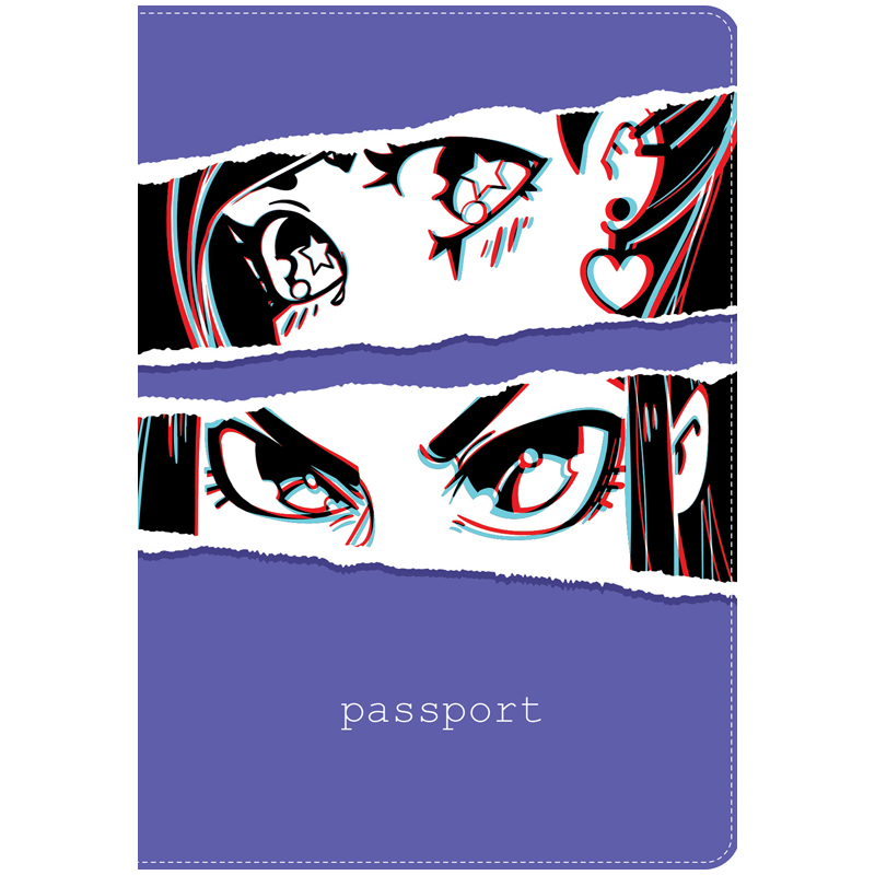 Обложка для паспорта MESHU &quot;Kawaii&quot;, ПВХ, 2 кармана 342939  MS_47030