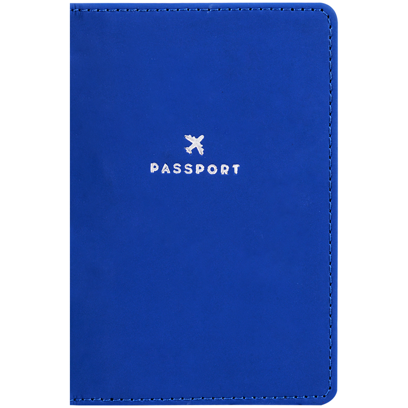 Обложка для паспорта OfficeSpace &quot;Journey&quot;, кожзам, синий, тиснение фольгой 311109/311109