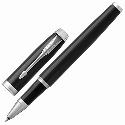 Ручка-роллер подарочная PARKER &quot;IM Core Black Lacquer CT&quot;, черный глянцевый лак, хромированные детали, черная, 1931658 142529