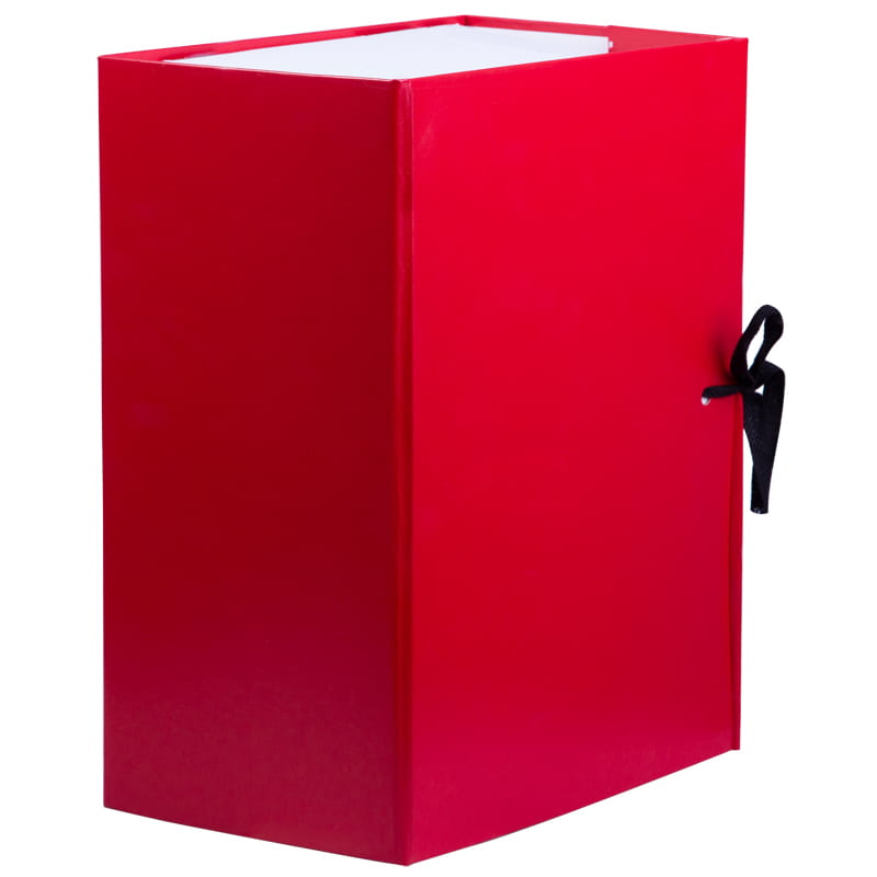 Короб архивный с завязками OfficeSpace разборный, БВ, 150мм, красный, клапан МГК 284724