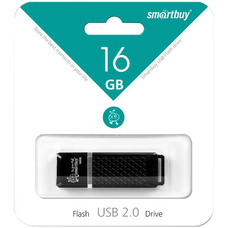 USB флэш-диск 16GB Smart Buy &quot;Quartz&quot;  черный