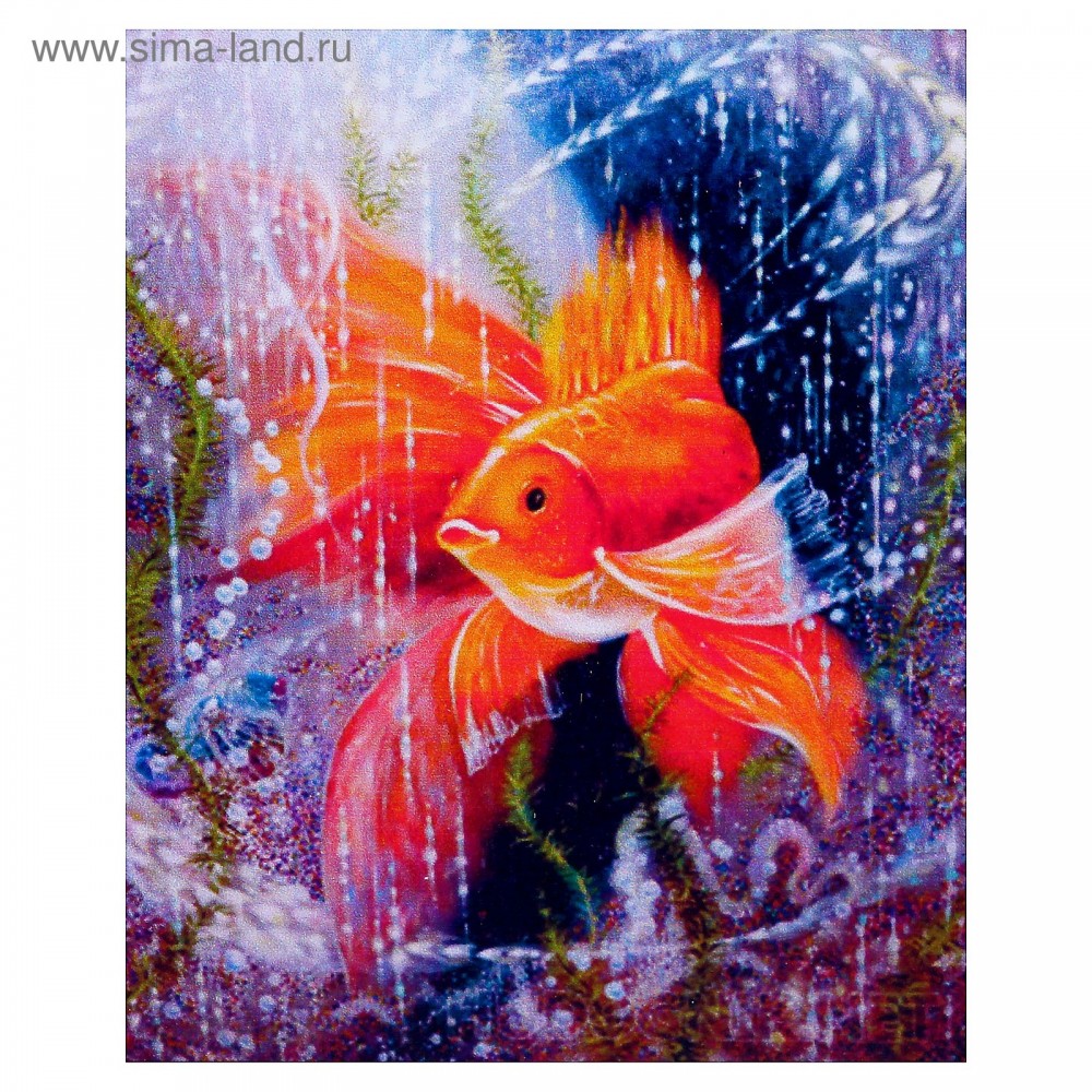 Алмазная мозаика &quot;Золотая рыбка&quot; 30*40 см, 35 цветов F-369   4116256