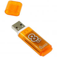 USB флэш-диск 8GB Smart Buy &quot;Glossy&quot; оранжевый