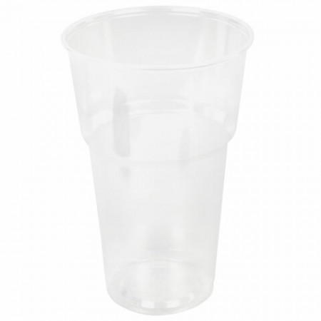 Стакан одноразовый 500 мл, КОМПЛЕКТ 50 шт., прозрачный, полипропилен (ПП), БЮДЖЕТ, LAIMA, 608022, ЮПОС2115  608022