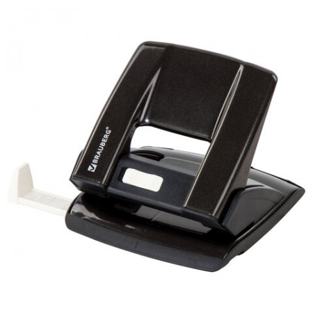 Дырокол 20 листов металлический BRAUBERG "ULTRA",  черный, 228758