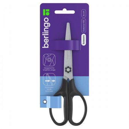 Ножницы Berlingo "Easycut 100" 16см, европодвес 326308 DNn_16040